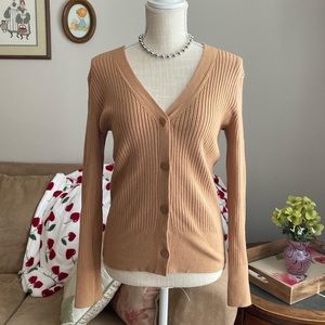 Tan Button Up Cardigan
